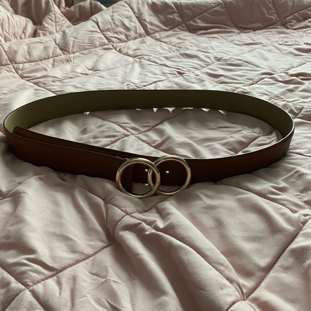 Brown double ring belt NWOT